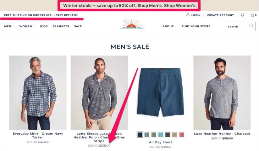 Faherty limited time offer example