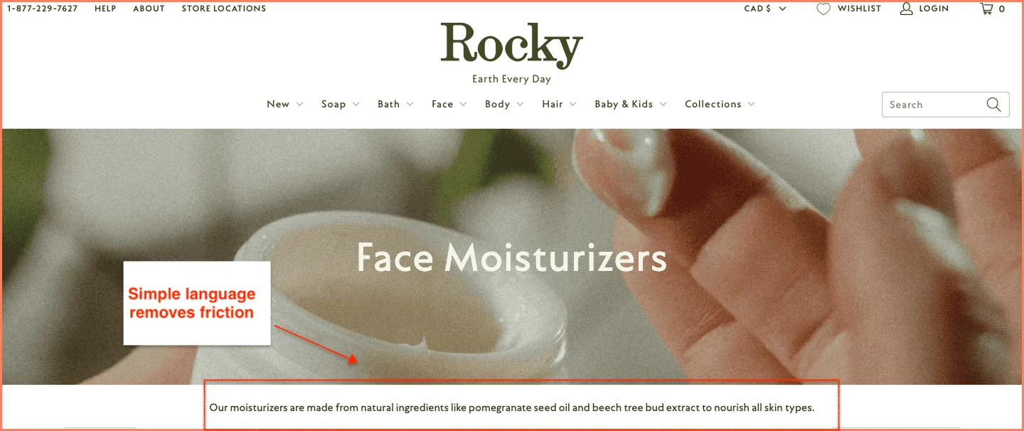 Rocky Mountain Product Listing Page Example
