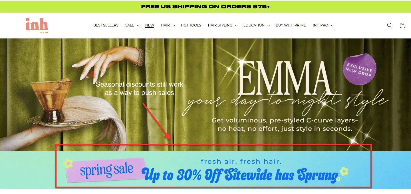 Seasonal Discount Example