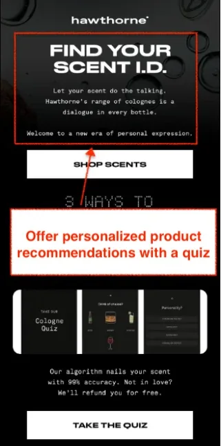 Hawthorne beauty email example