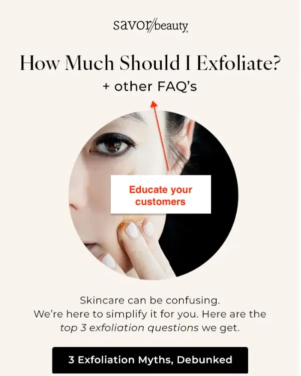 savor beauty email example