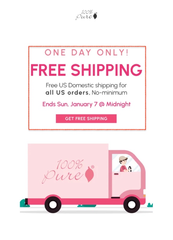 100 pure beauty email example
