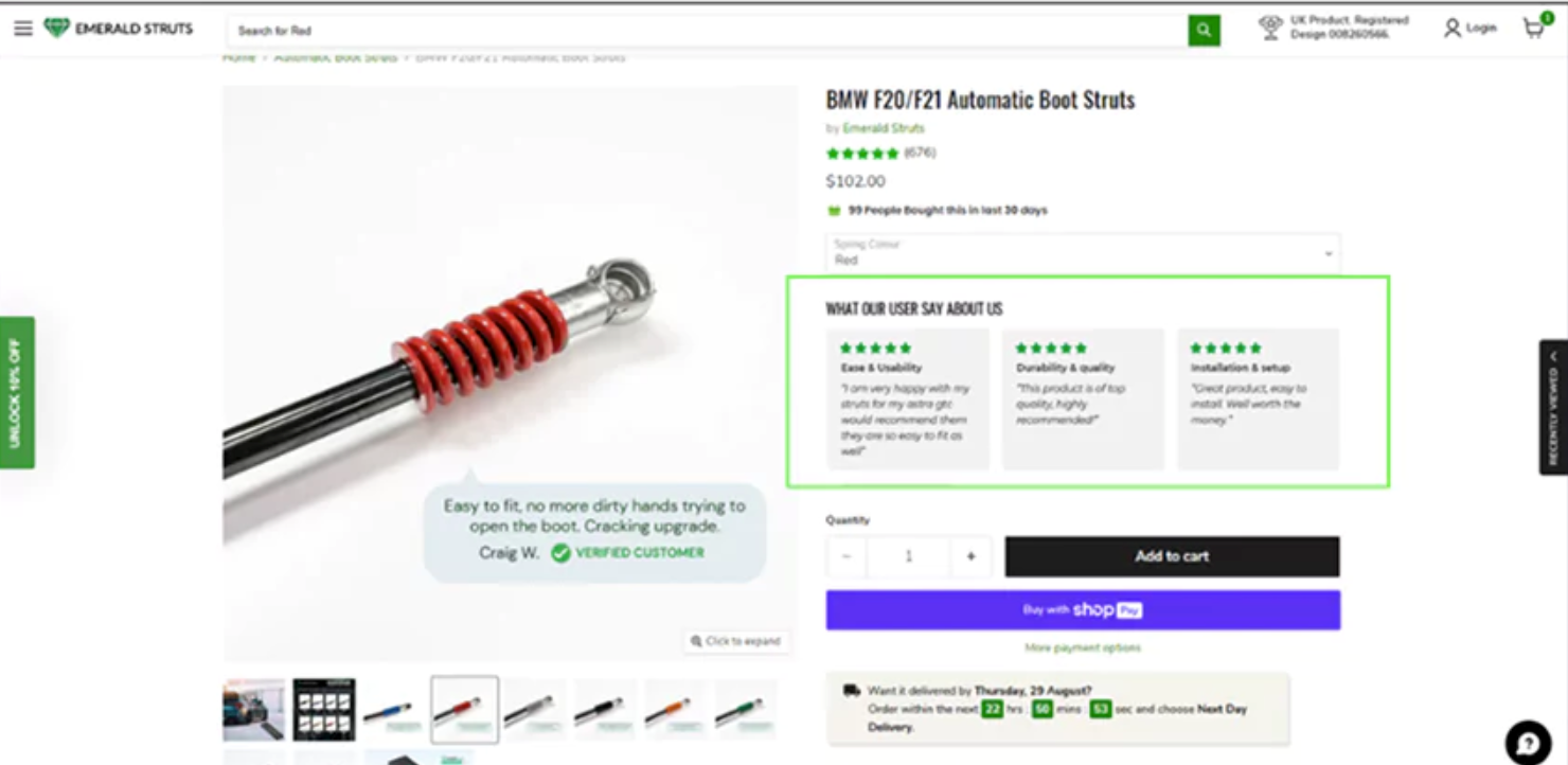 Convertcart Case Study - Emerald Struts