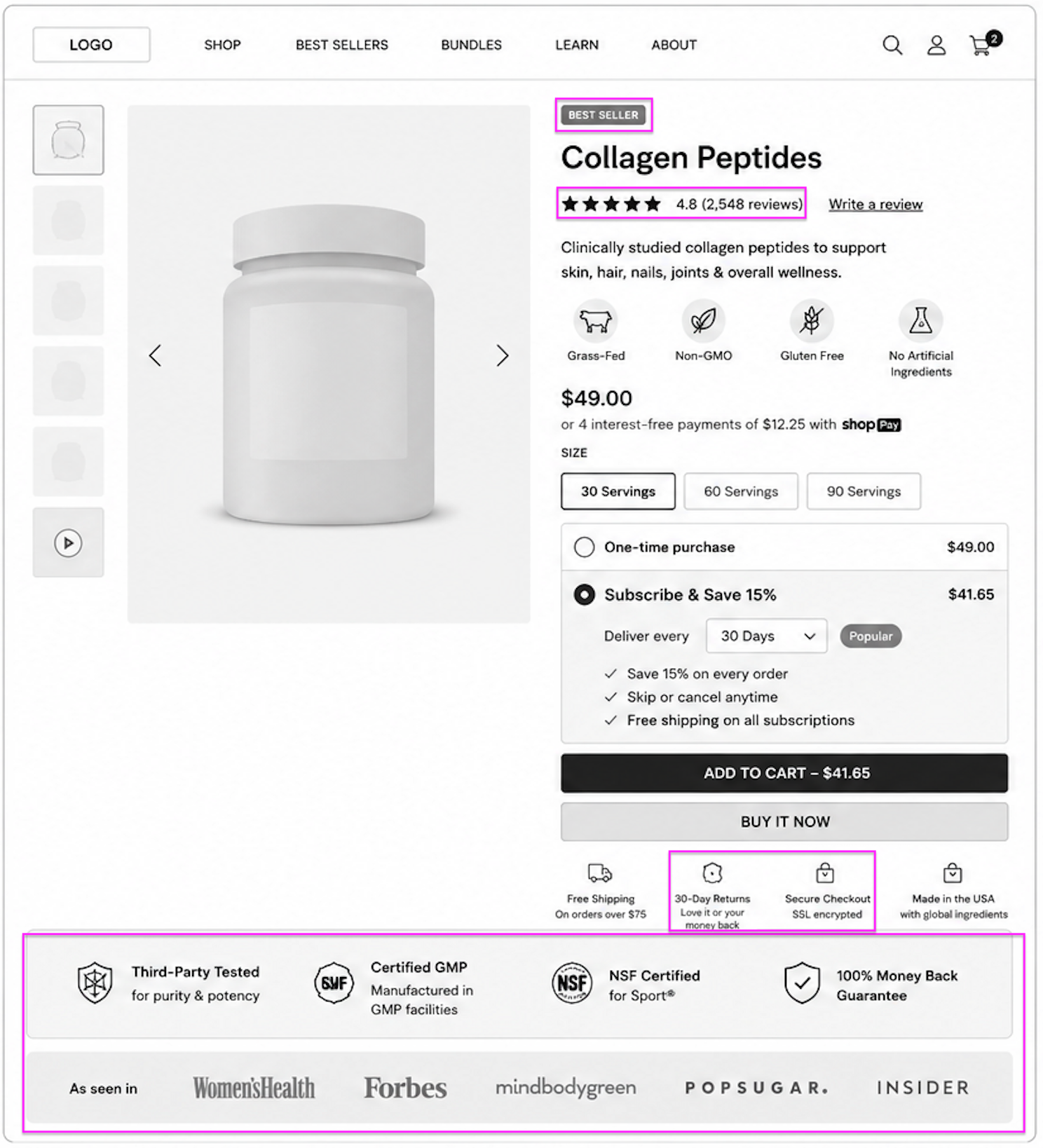 The Trust-Heavy Shopify Product Page Template