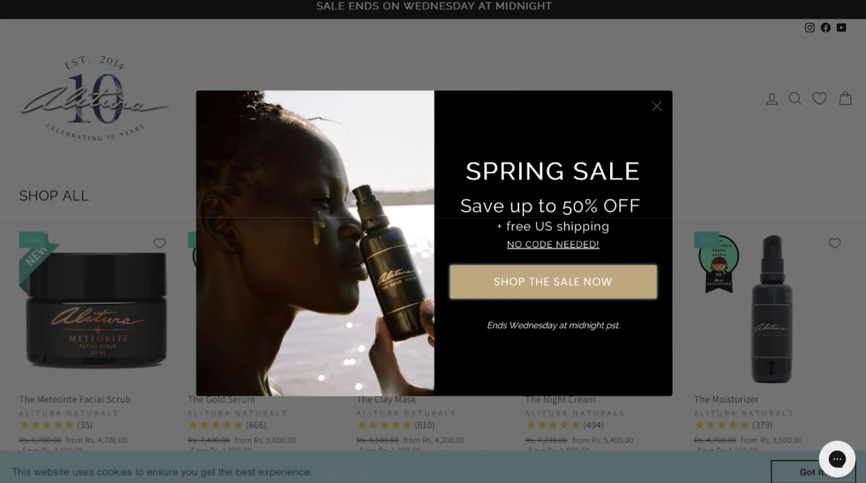 Offer on popups