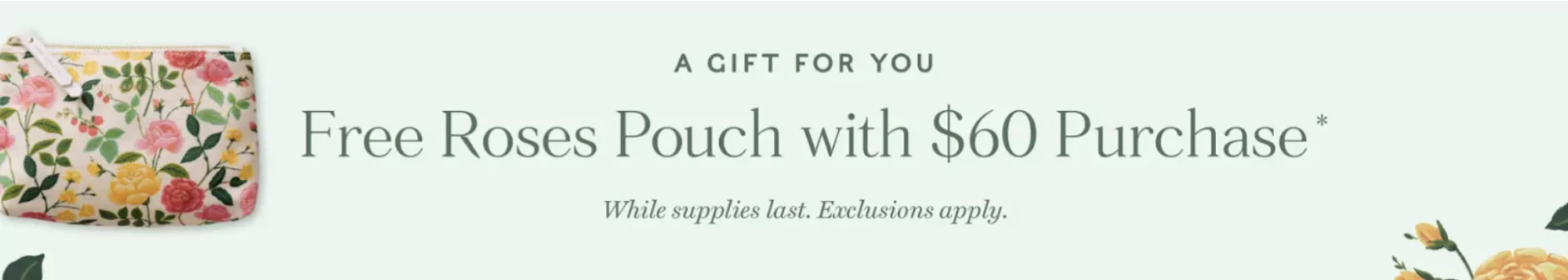 Homepage design for free gift