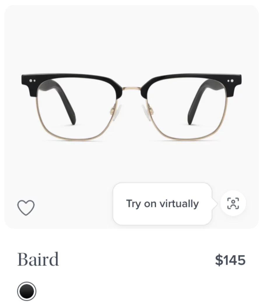 Virtual try on feature on ecommerce websites