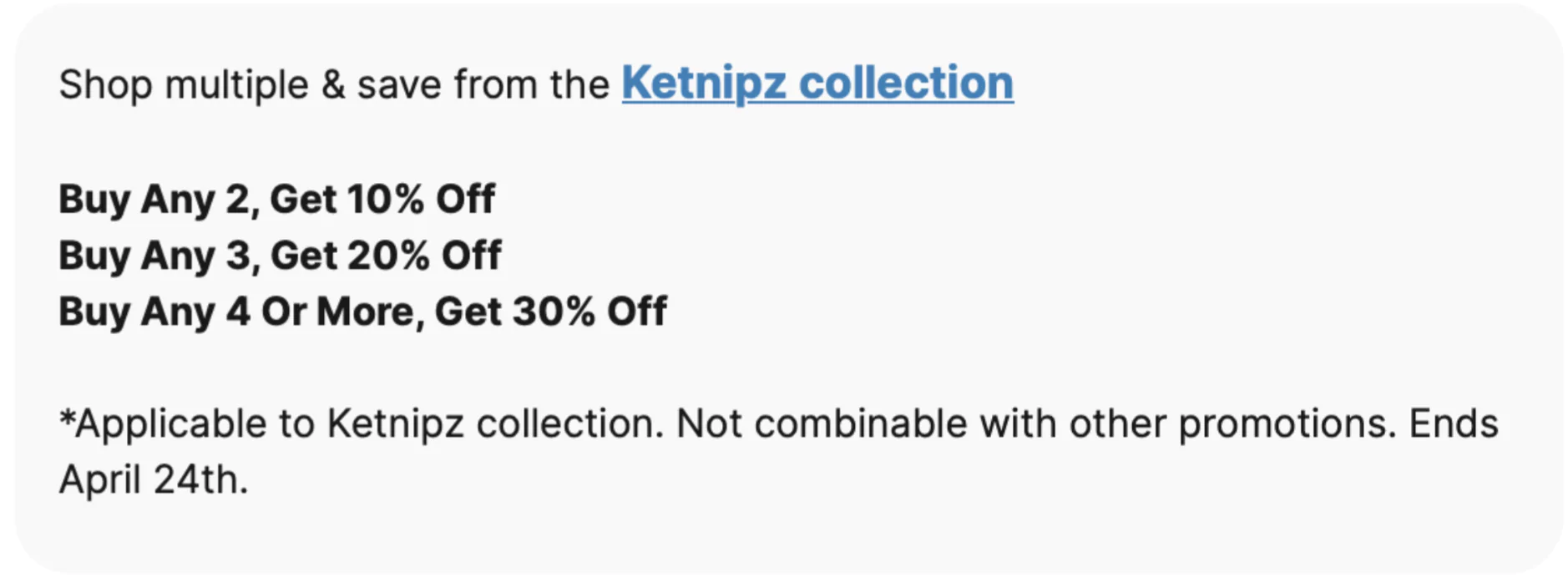 Conditional discounts on product pages