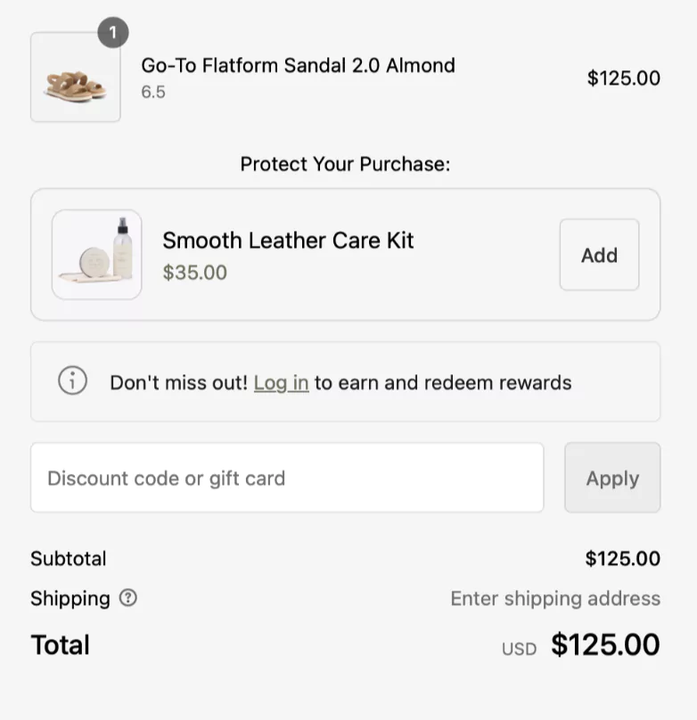 Product recommendations on the cart page to attract impulse buyers
