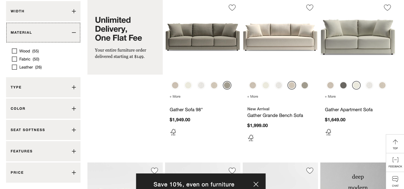 example of sorting and filtering