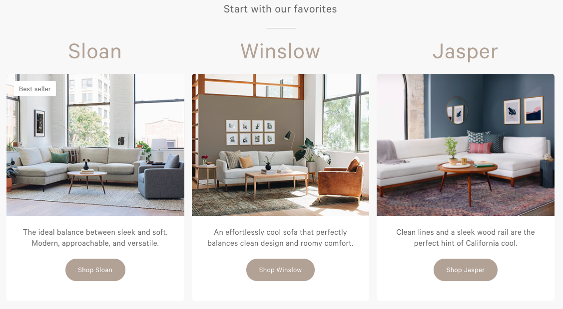 example of product recommendations 2