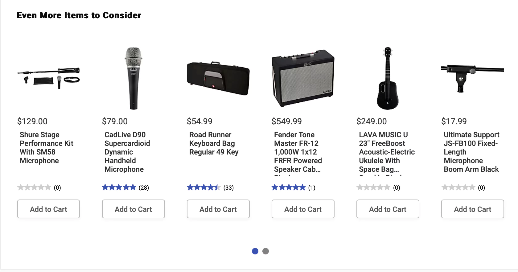 Supplementary product recommendations