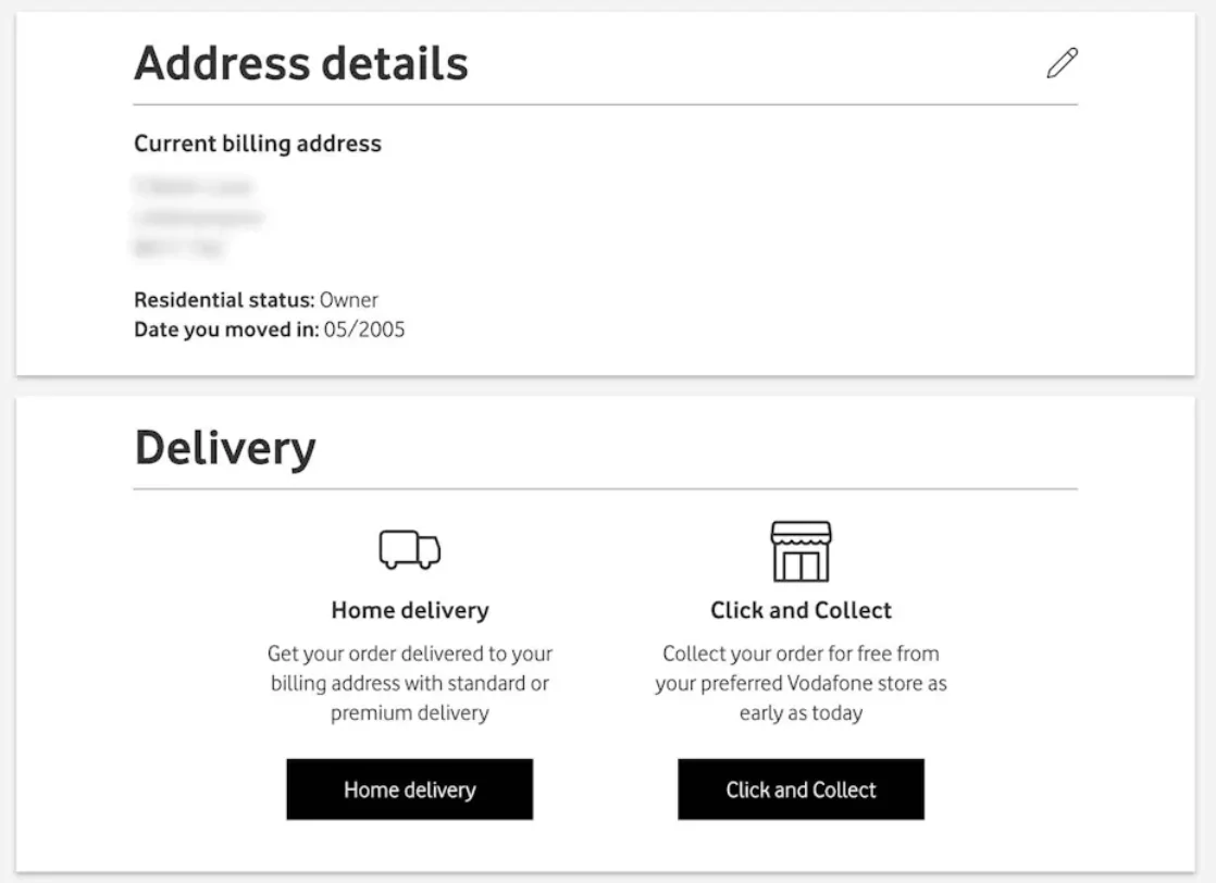 Option to change fulfilment method on checkout page