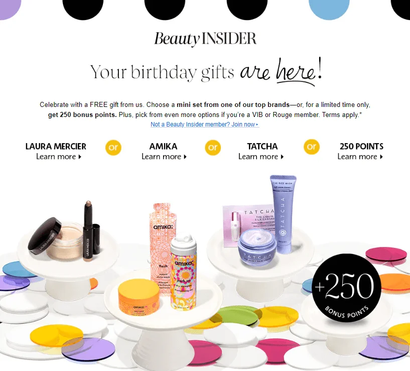 Sephora AI ecommerce example showing personalized marketing offers
