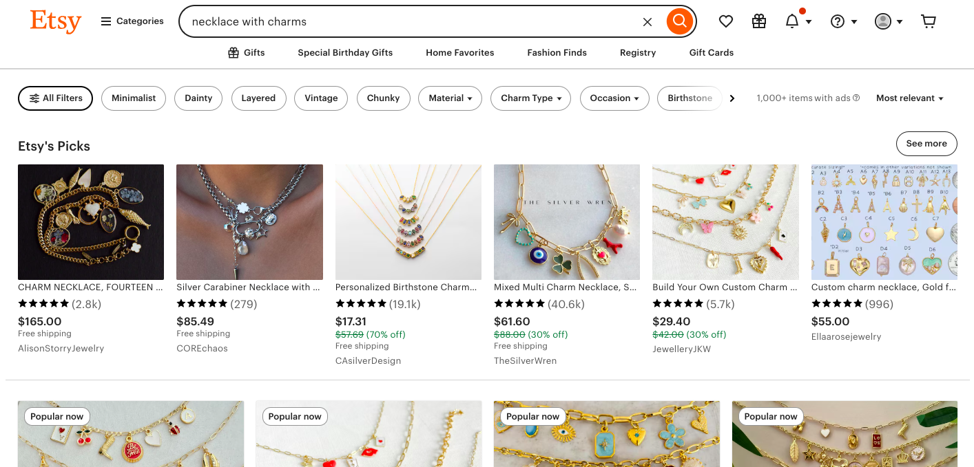 Etsy uses eCommerce AI to pull out curated recommendations