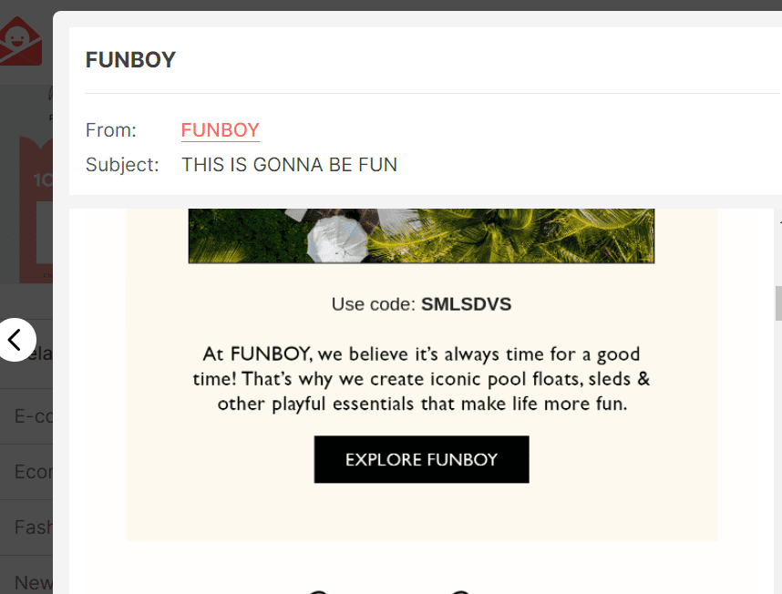 Funboy improves open rates by adding the brand element to their subject line