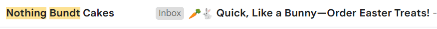 bundt humorous subject line to inspire better email open rate