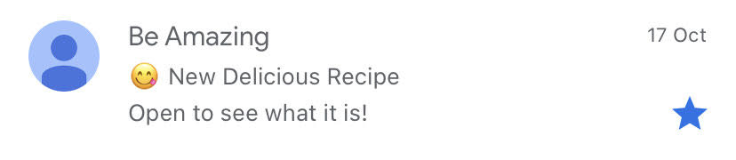 Beam email A/B testing preview text example