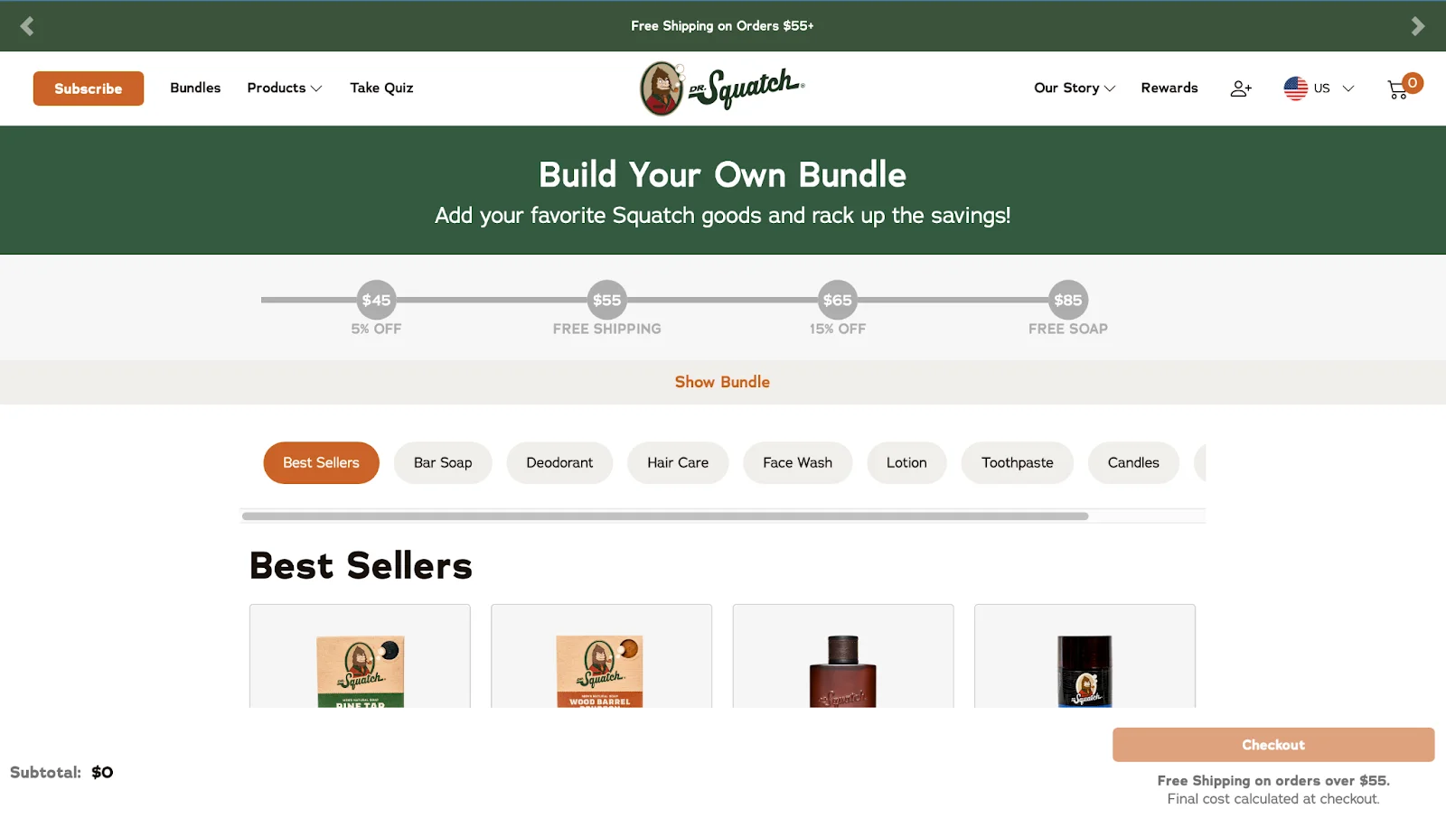 Dr. Squatch DIY Bundle Example