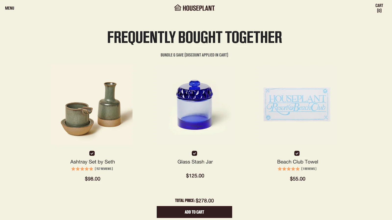 Houseplant frequently bought together example