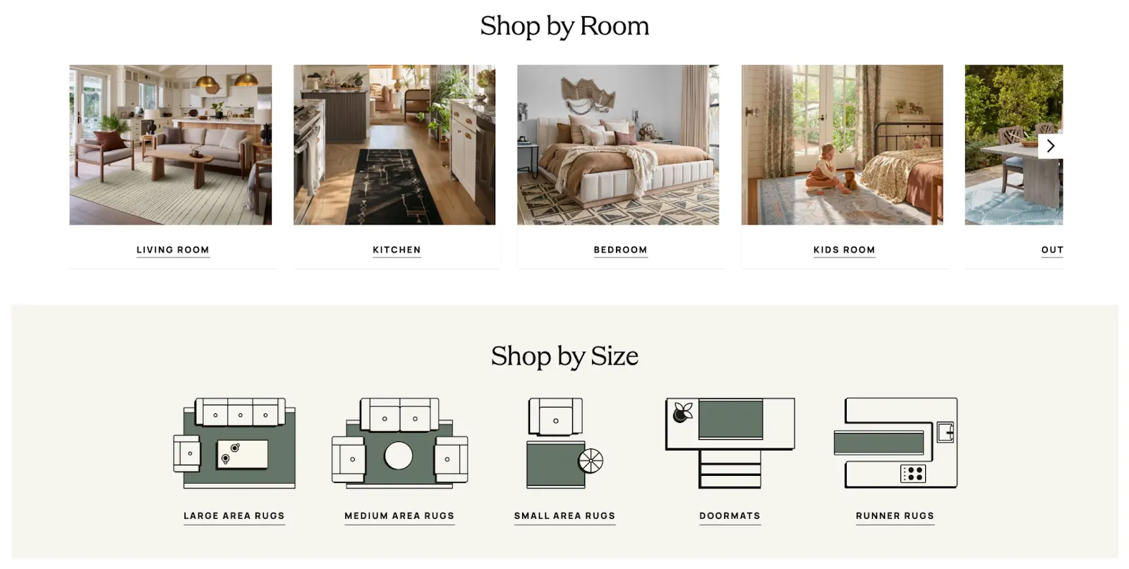 Shop By Room Example
