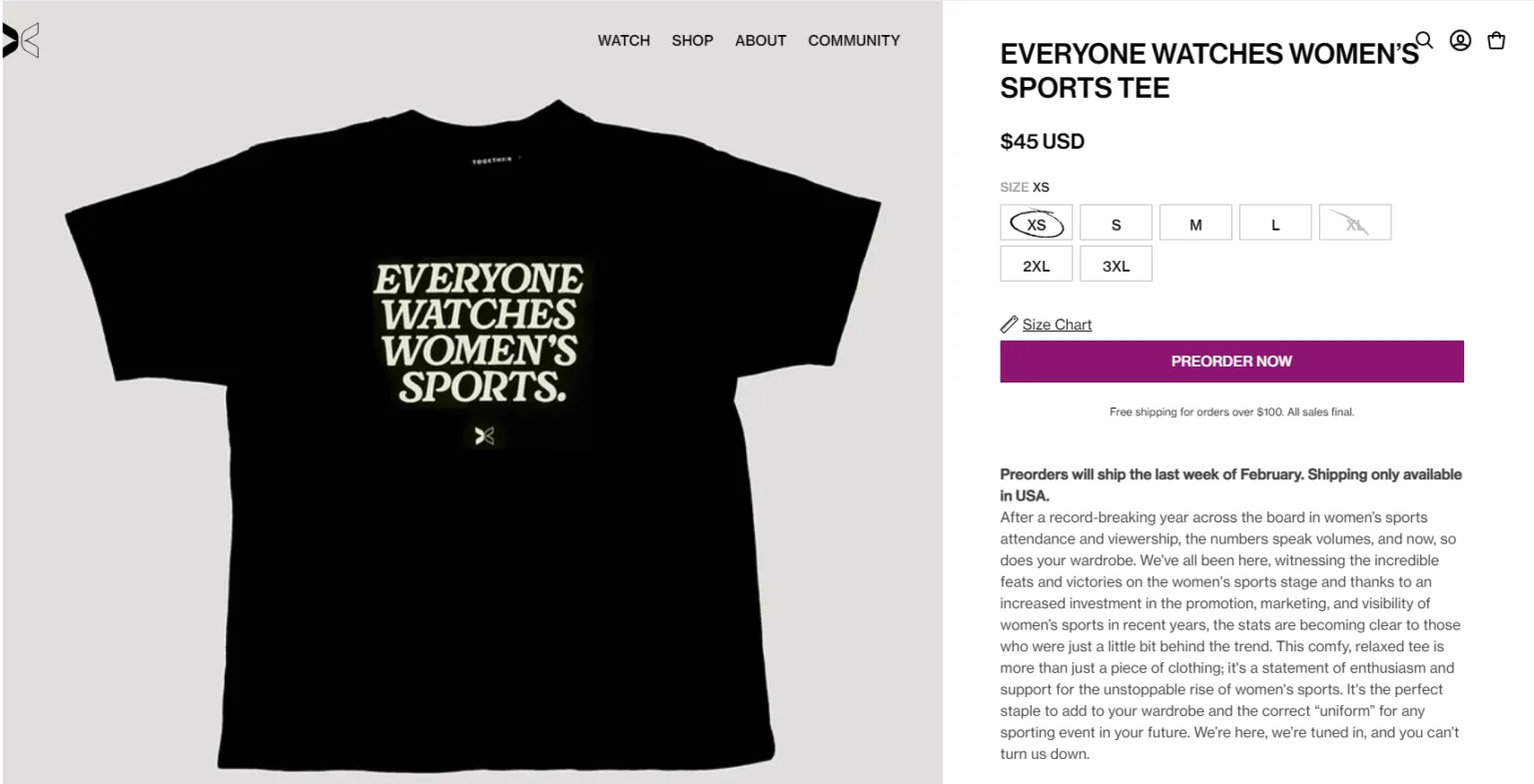Togethxr pre-order campaign example