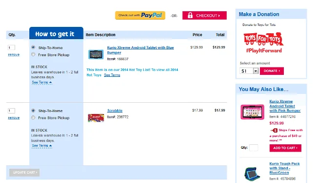 ToyRus Smart Defaults Example