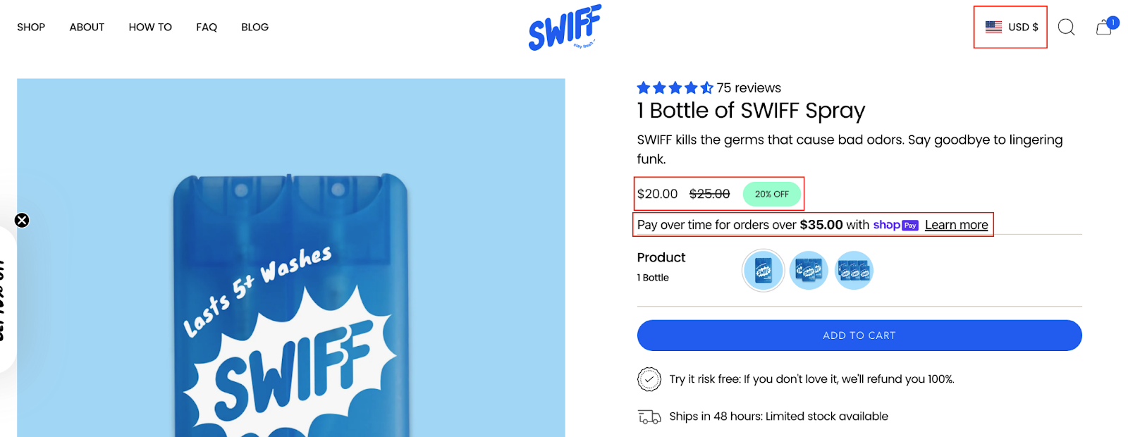 Swiff Geographic Pricing Example