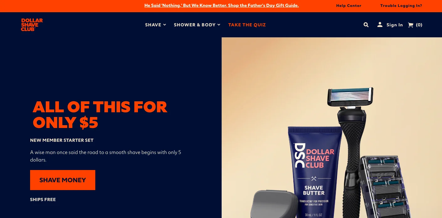 Dollar Shave Club Loss Leader Pricing