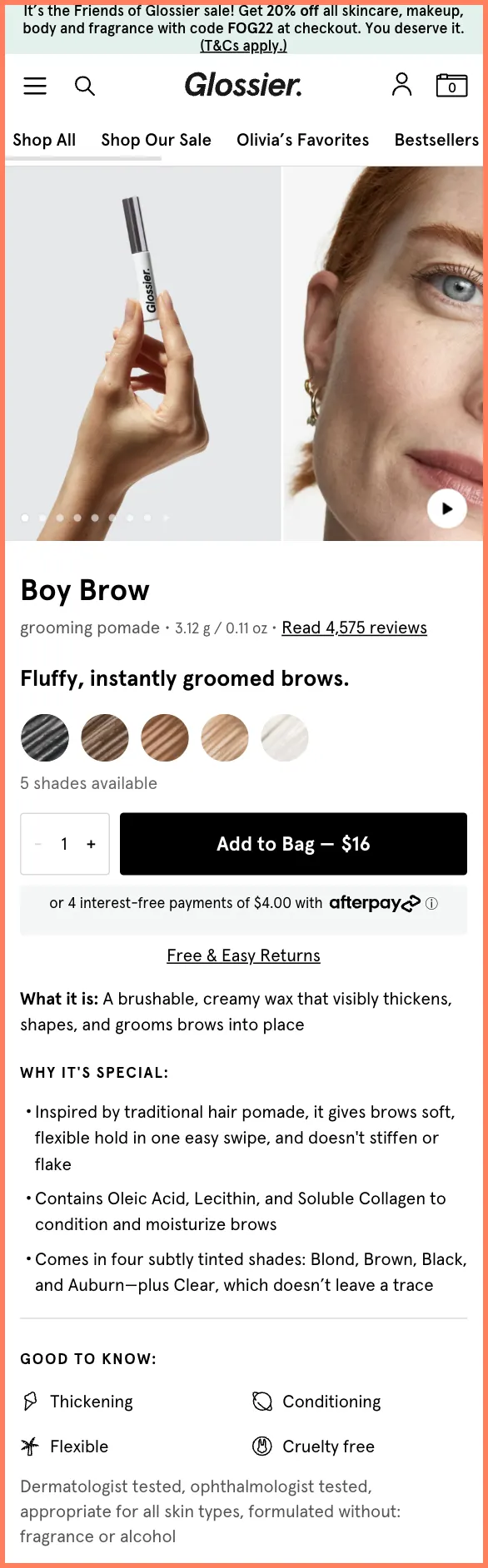 Glossier Product Description Example