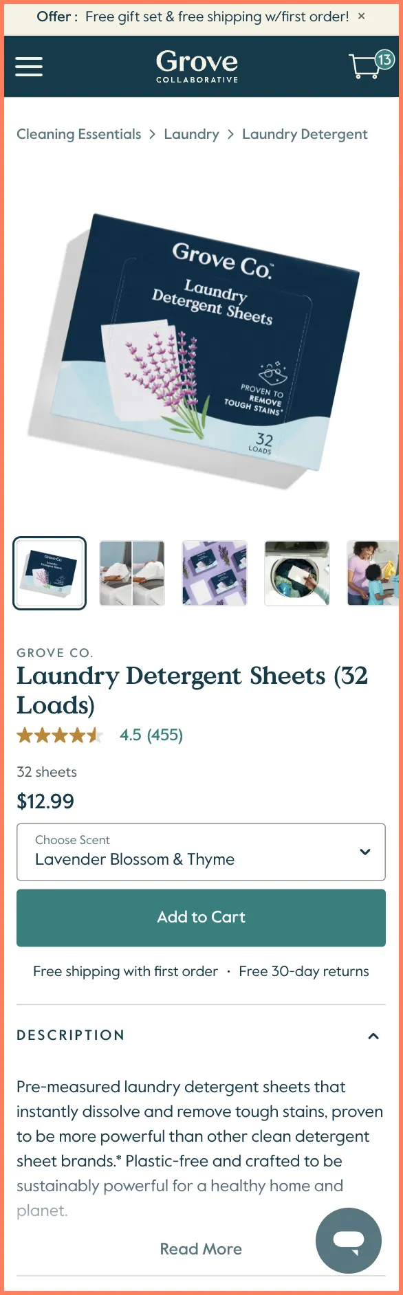 Grove Product Description Example