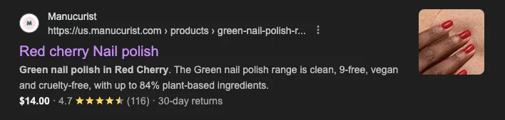 manucurist product schema example