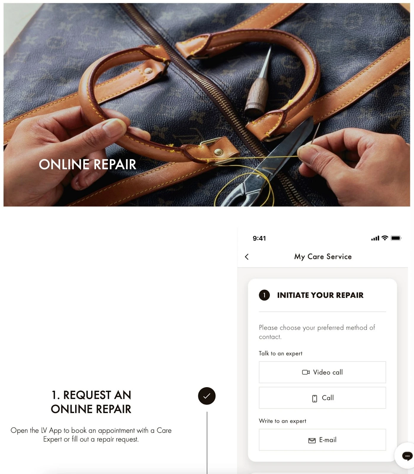 Louis Viton Post Checkout Example