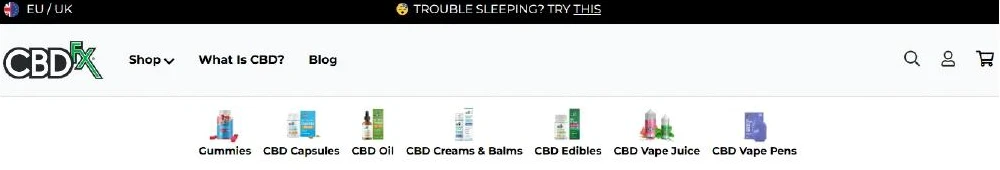 healthcare eCommerce search example