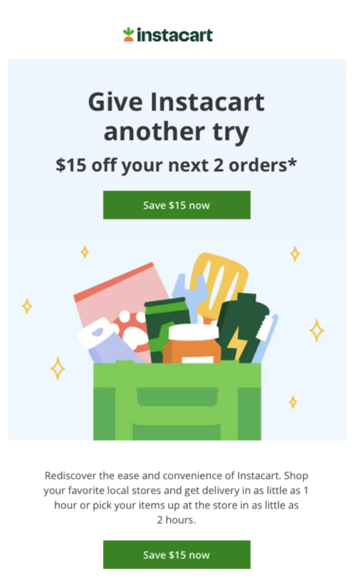 instacart discount example
