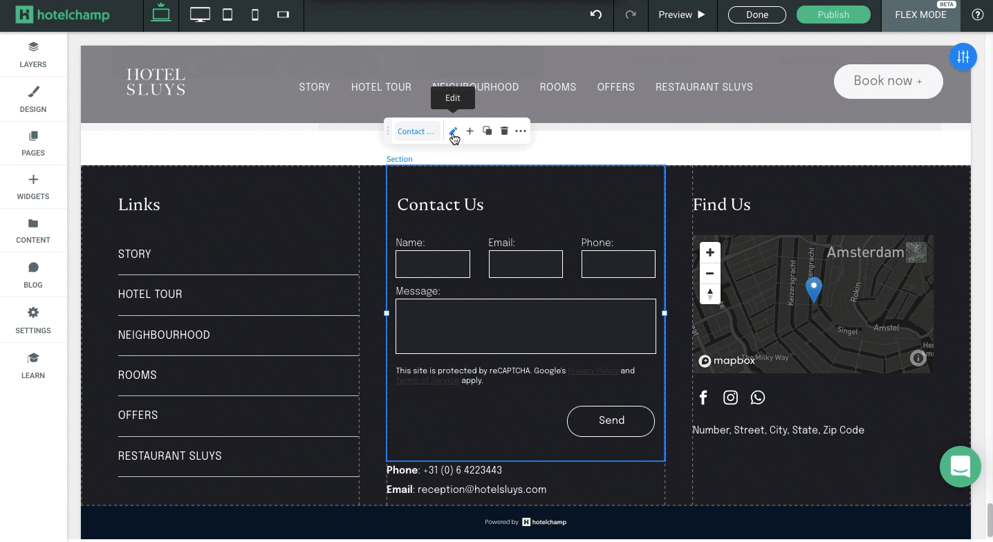 Update contact forms