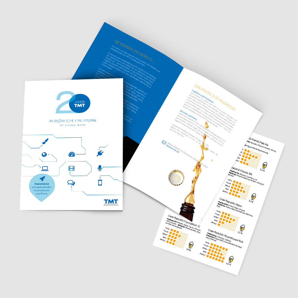 Werbematerial für ein Firmenjubiläum