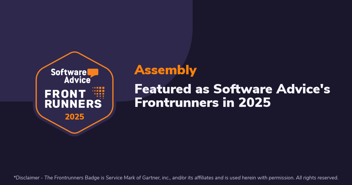 Assembly featured at software Advice's frontrunners