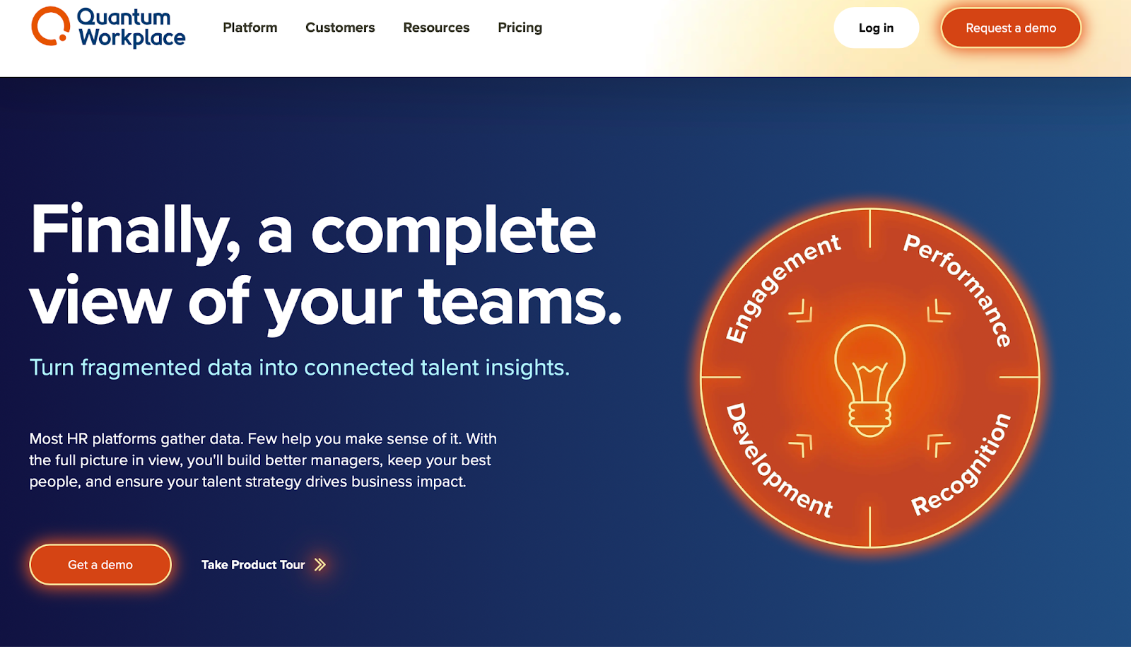 Quantum Workplace performance management software connecting engagement, performance, and recognition