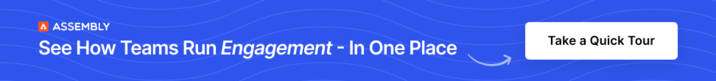 Assembly employee engagement platform showing team recognition and engagement tools in one place