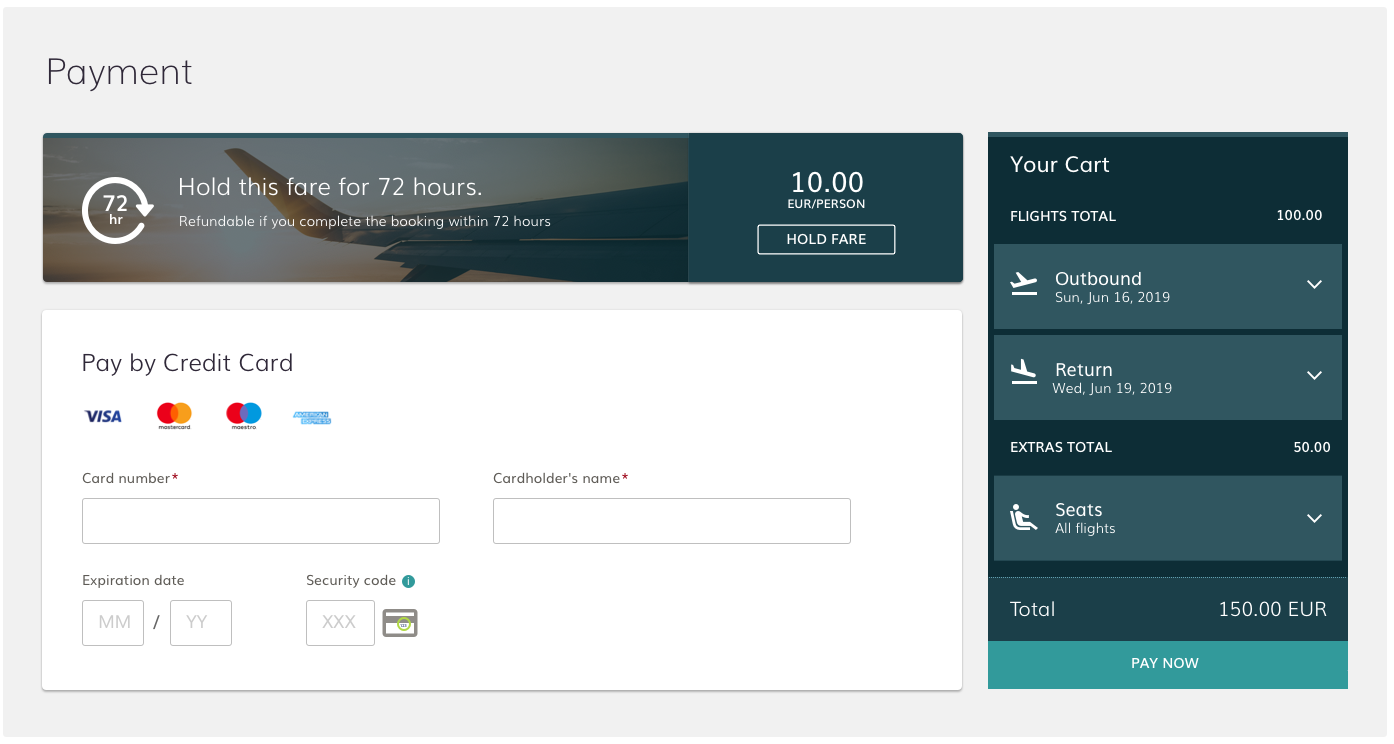 dynamic messaging hold fare