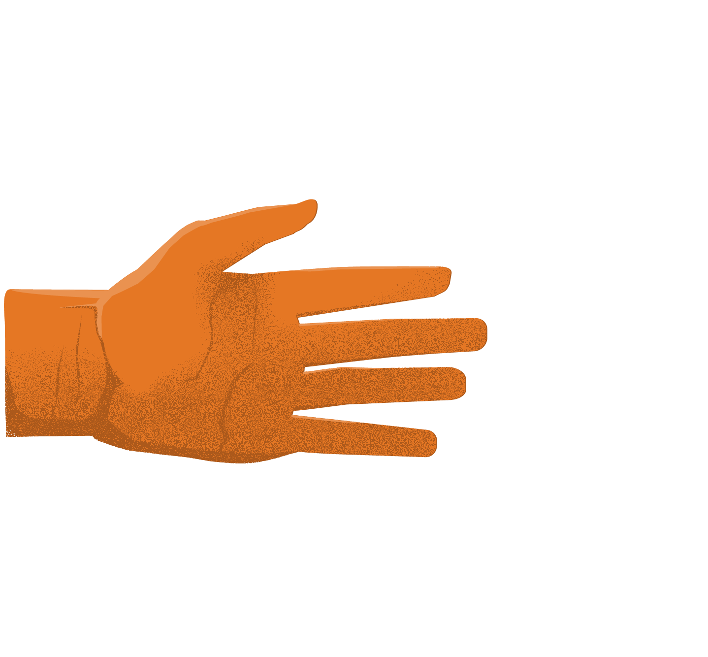 A colorful hand reaches towards a net made of squares that look like bytes of data.