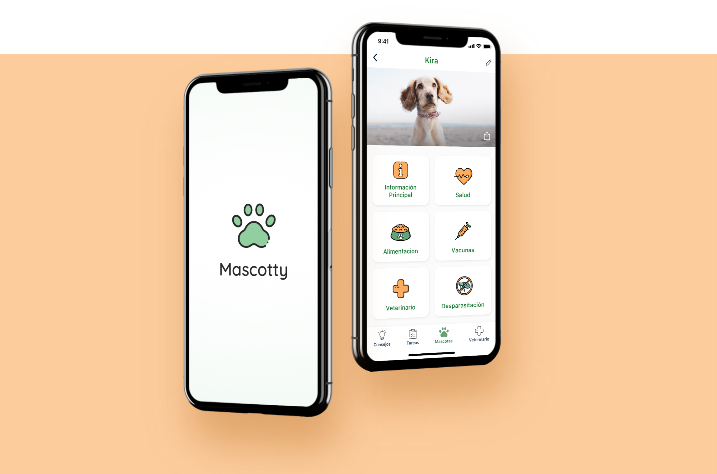 Preview of three Mockups from the Mascotty app
