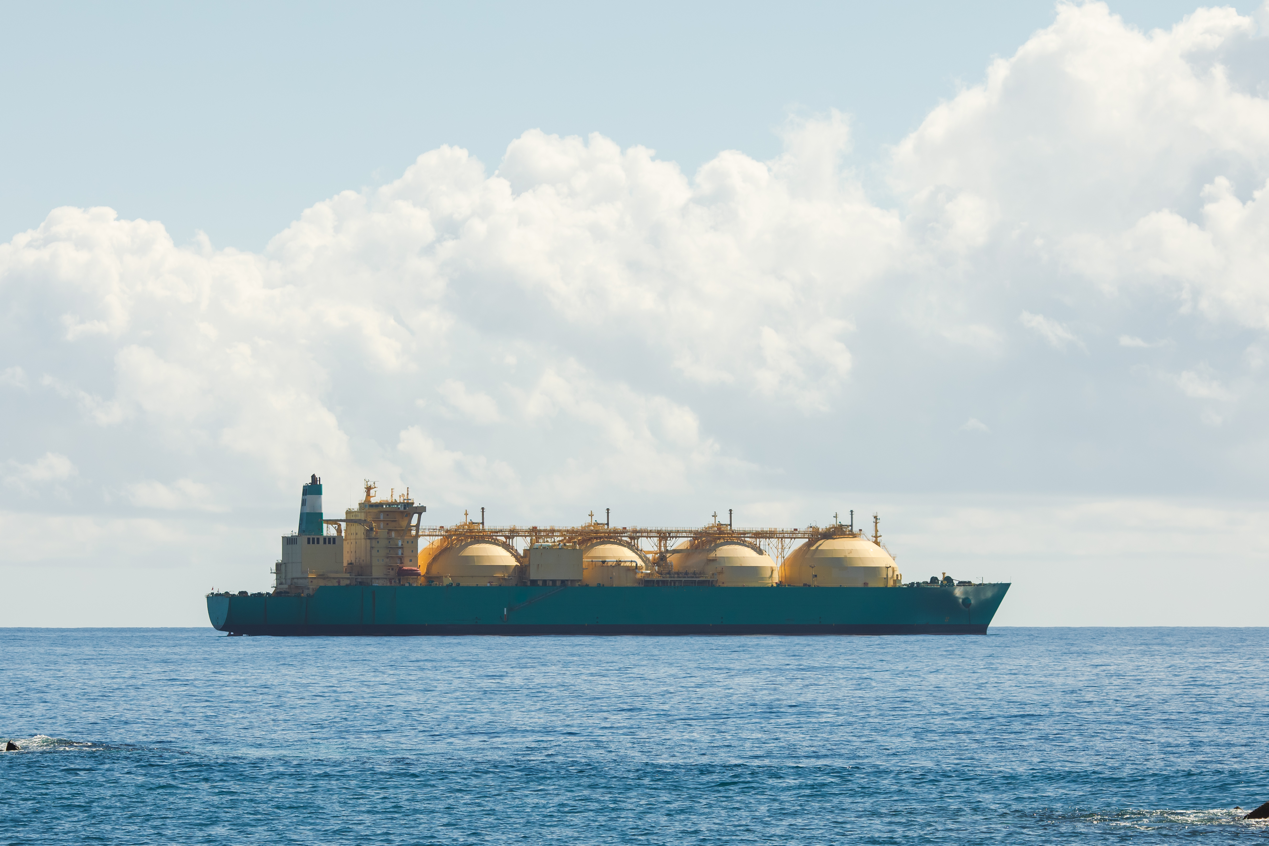 An LNG carrier at sea