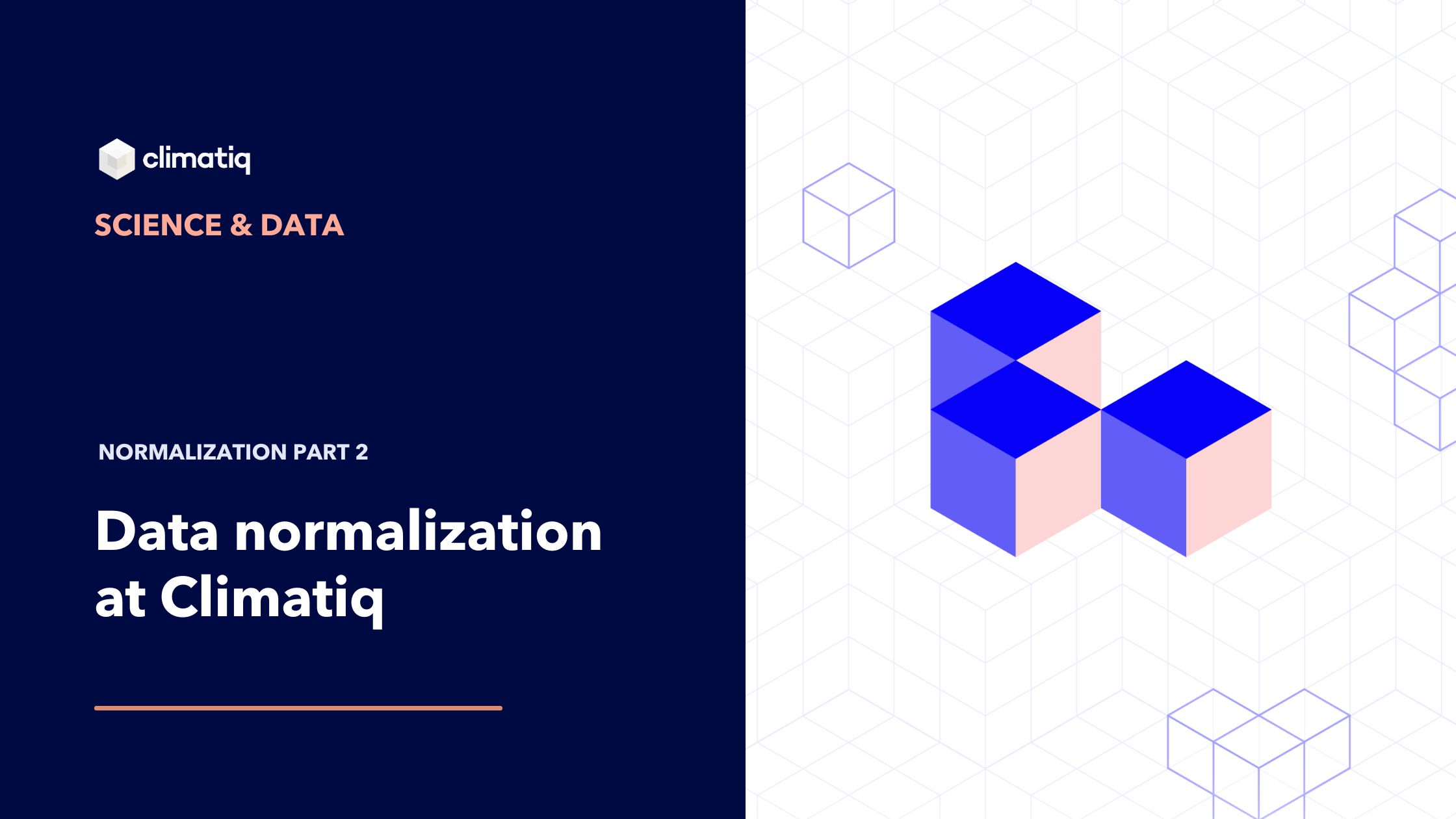 Data normalization at Climatiq
