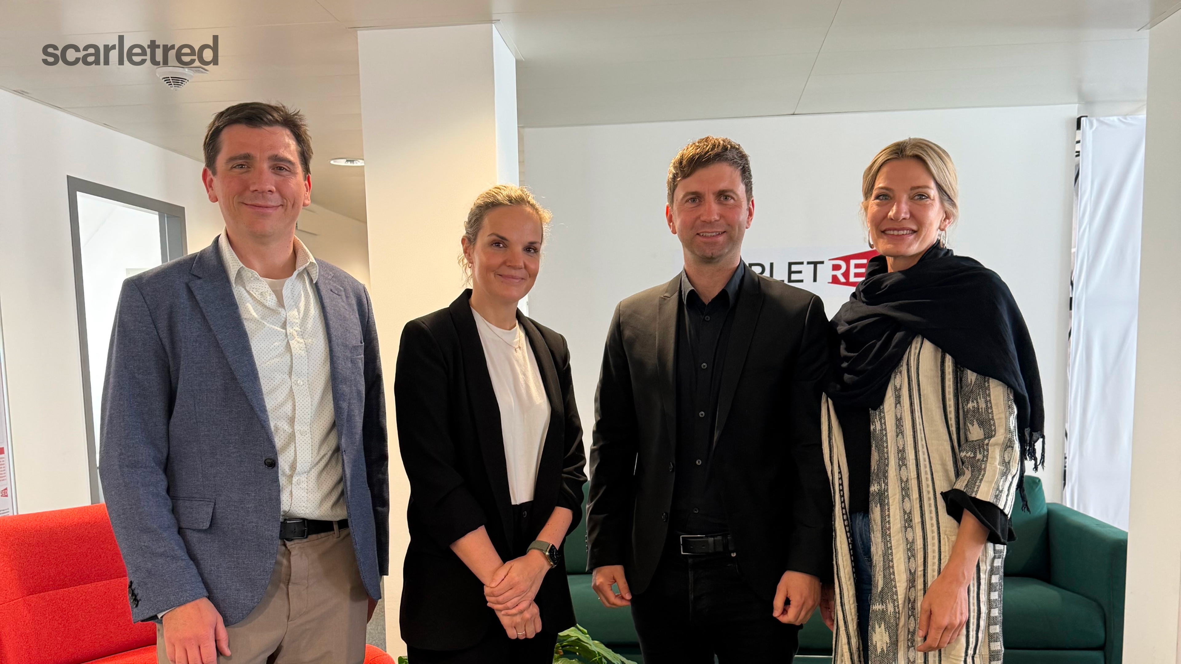 Colin McCann, Kathrin Schnidar, CFO of SCARLETRED, Harald Schnidar, CEO of SCARLETRED, and Karin Westritschnig