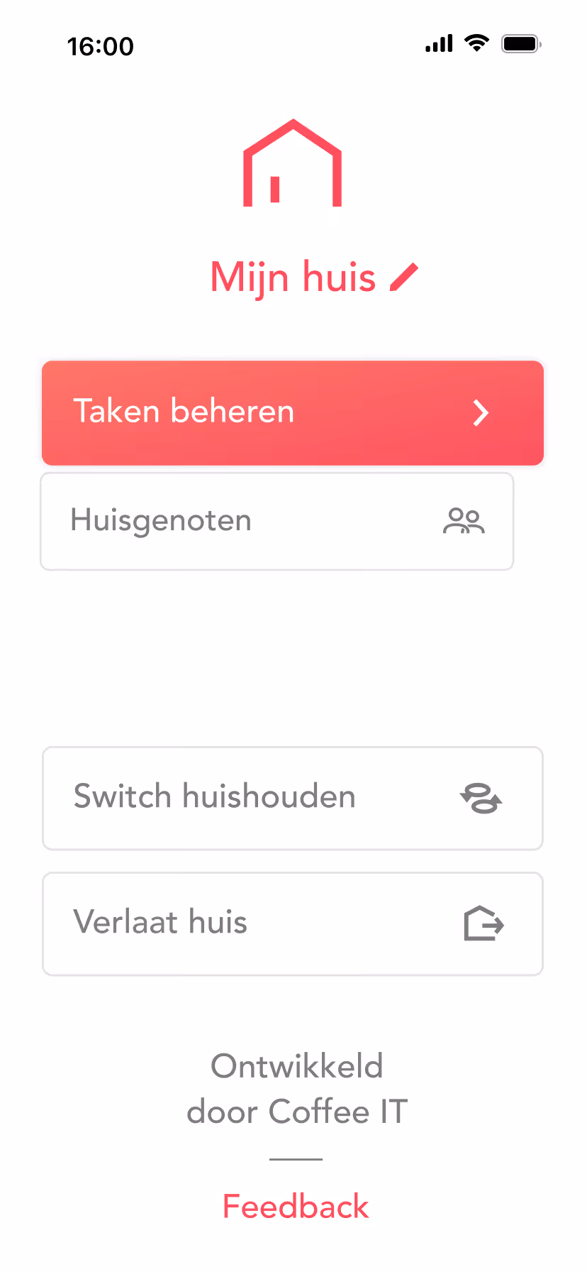 Swabber app scherm