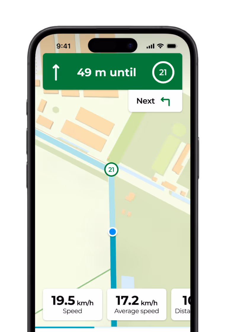 Route nl app scherm 3 – ontwikkeld door Coffee IT
