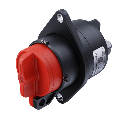 HVBD8 Series high voltage battery disconnect switch with red handle