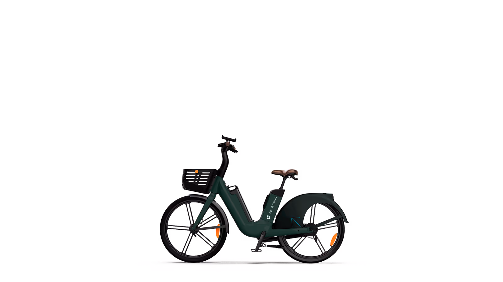 Outbound electric bike in seaweed colour